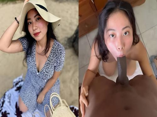 Nhi Nguyen is een internationale student en haar zwarte vriend met grote lullen Nhi Nguyen is een internationale student en haar zwarte vriend met grote lullen